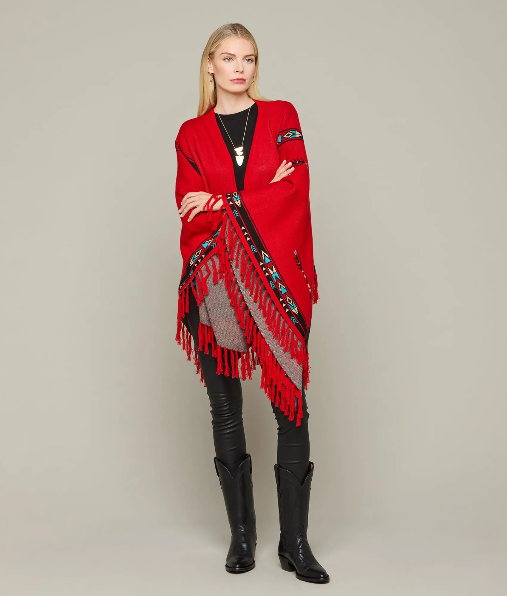 Lucchese Alpaca Fleece Cape*Women Outerwear|Capes