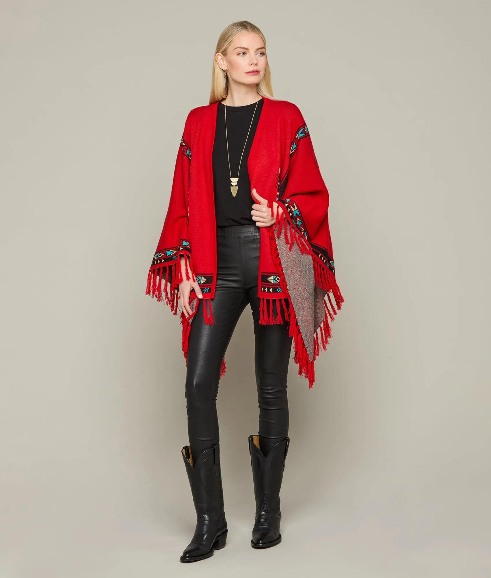 Lucchese Alpaca Fleece Cape*Women Outerwear|Capes