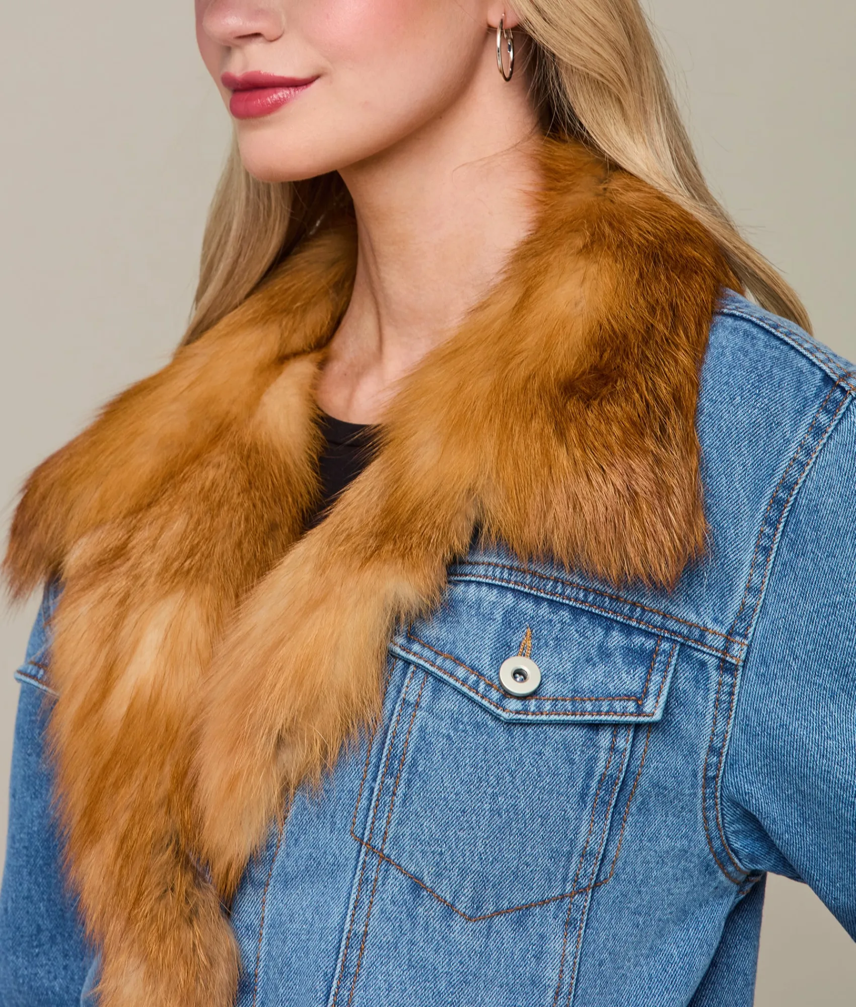 Lucchese And Red Fox Jacket*Women Furs|Outerwear
