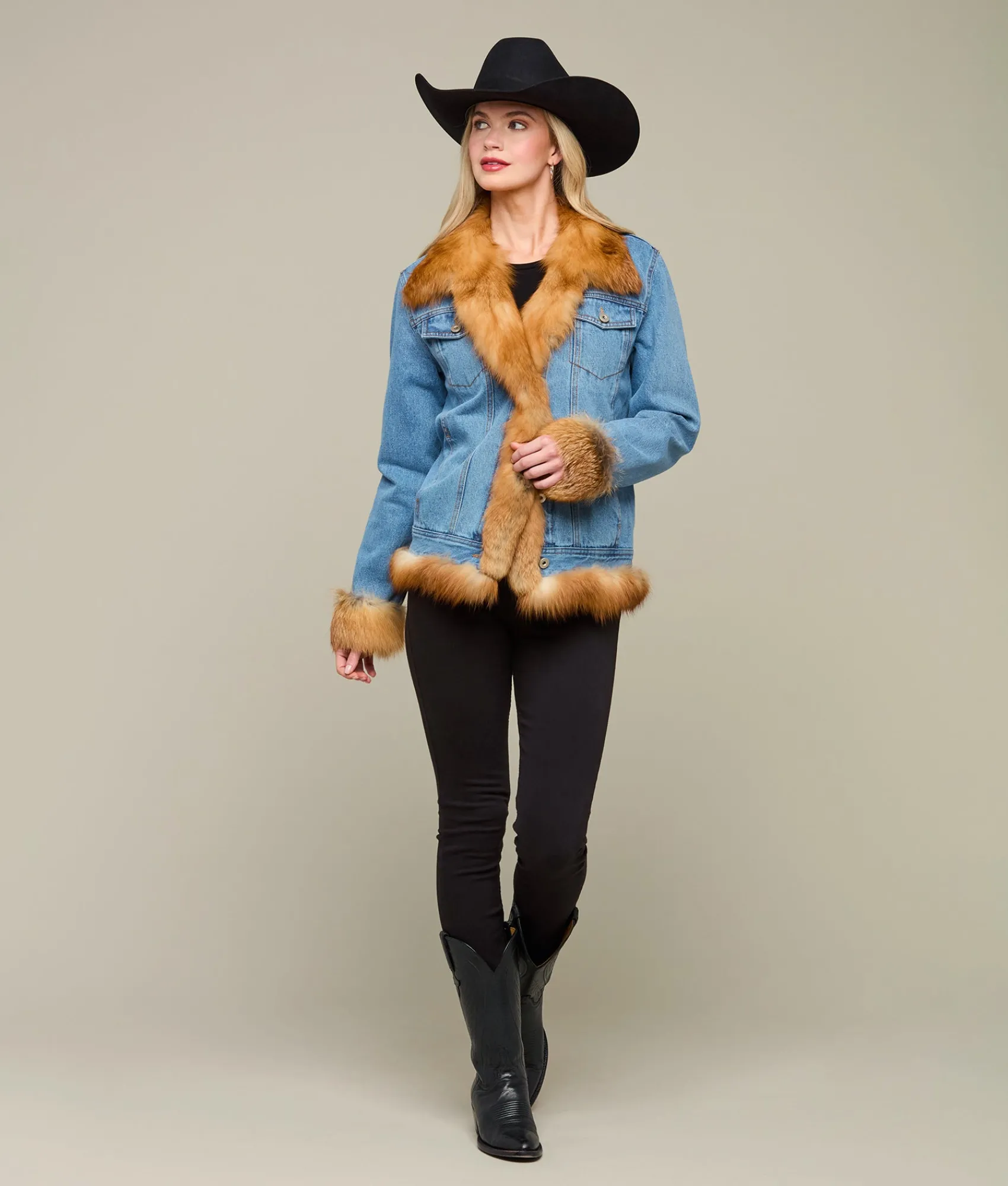 Lucchese And Red Fox Jacket*Women Furs|Outerwear