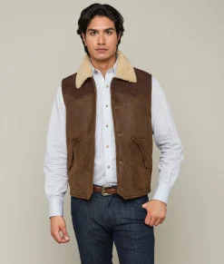 Lucchese Dustin Yoked Shearling Vest* Outerwear