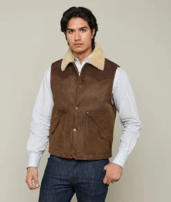 Lucchese Dustin Yoked Shearling Vest* Outerwear