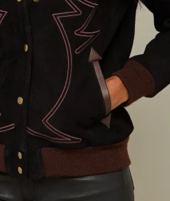 Lucchese Embroidered Suede Bomber Jacket*Women Outerwear