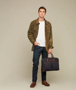 Lucchese Everyday Waxed Canvas Briefcase* Travel