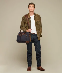 Lucchese Everyday Waxed Canvas Briefcase* Travel