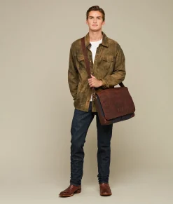 Lucchese Everyday Waxed Canvas Messenger Bag* Travel