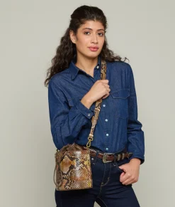 Lucchese Fallon Exotic Bucket Bag*Women Handbags