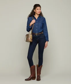 Lucchese Fallon Exotic Bucket Bag*Women Handbags