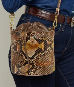 Lucchese Fallon Exotic Bucket Bag*Women Handbags