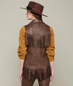 Lucchese Fringe Vest*Women Outerwear