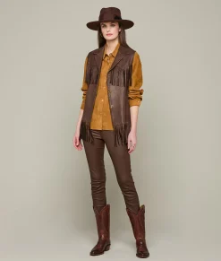 Lucchese Fringe Vest*Women Outerwear