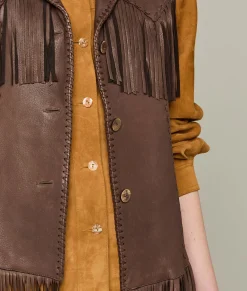 Lucchese Fringe Vest*Women Outerwear