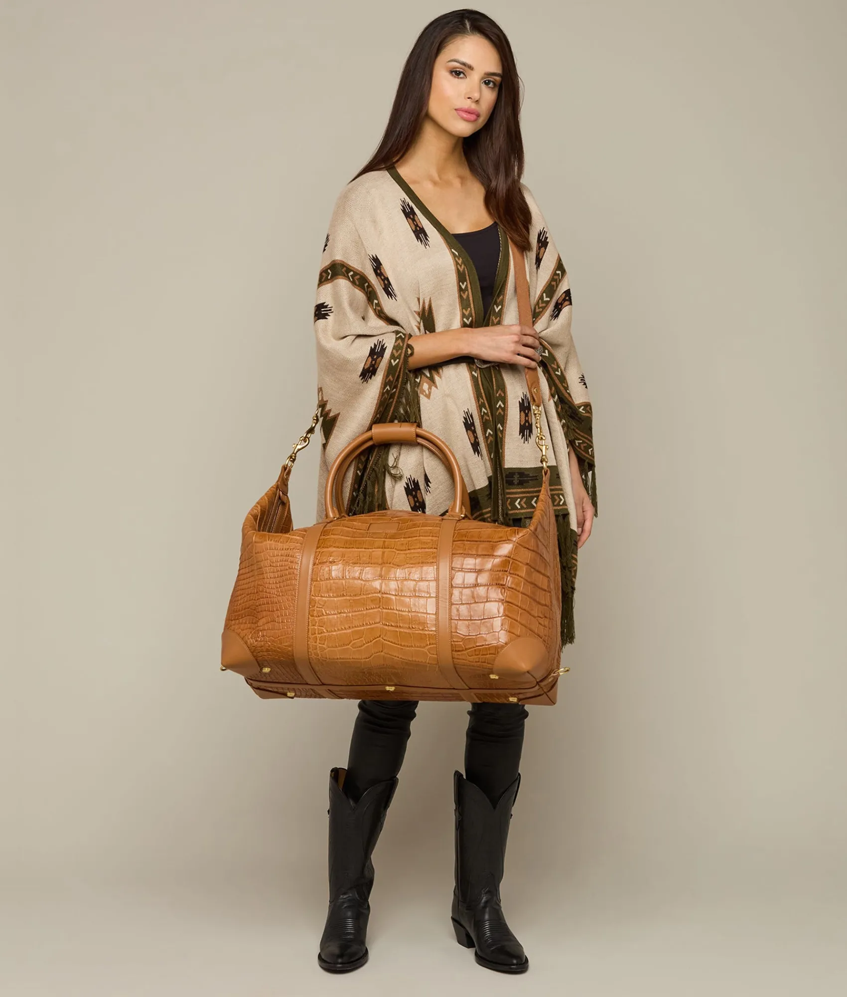 Lucchese Giant Gator Duffle - Large*Women Travel|Travel
