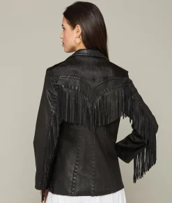 Lucchese Hair-On Yoke Fringe Jacket*Women Outerwear