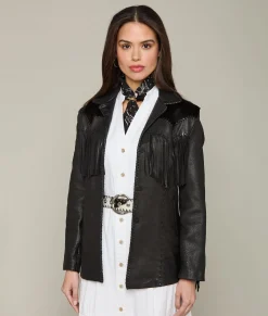 Lucchese Hair-On Yoke Fringe Jacket*Women Outerwear