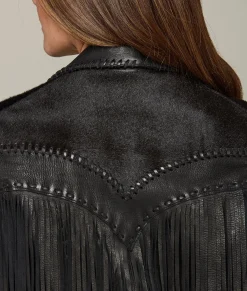Lucchese Hair-On Yoke Fringe Jacket*Women Outerwear