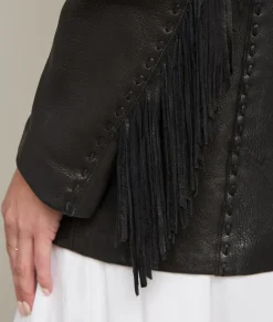 Lucchese Hair-On Yoke Fringe Jacket*Women Outerwear