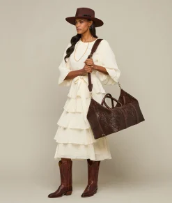 Lucchese Hand-Tooled Duffle*Women Travel|Travel