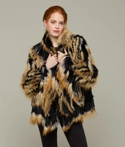 Lucchese Knitted Raccoon Fringe Jacket*Women Furs|Outerwear