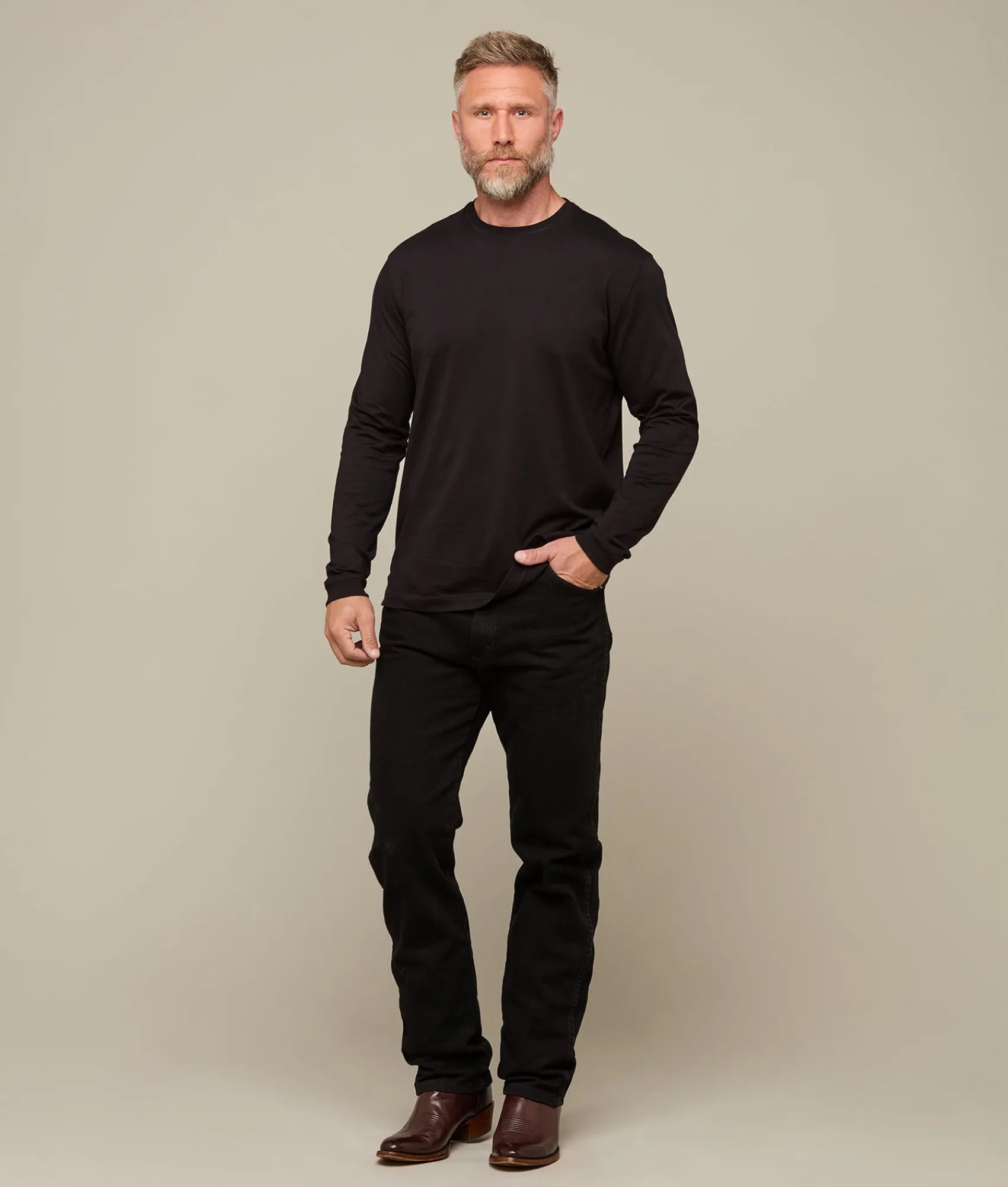 Lucchese Long Sleeve Pima Cotton Tee* Tops