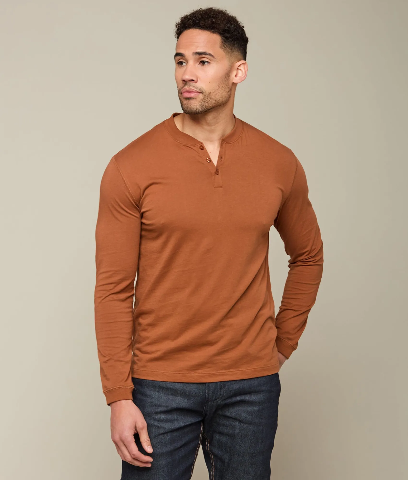 Lucchese Pima Cotton Henley* Tops