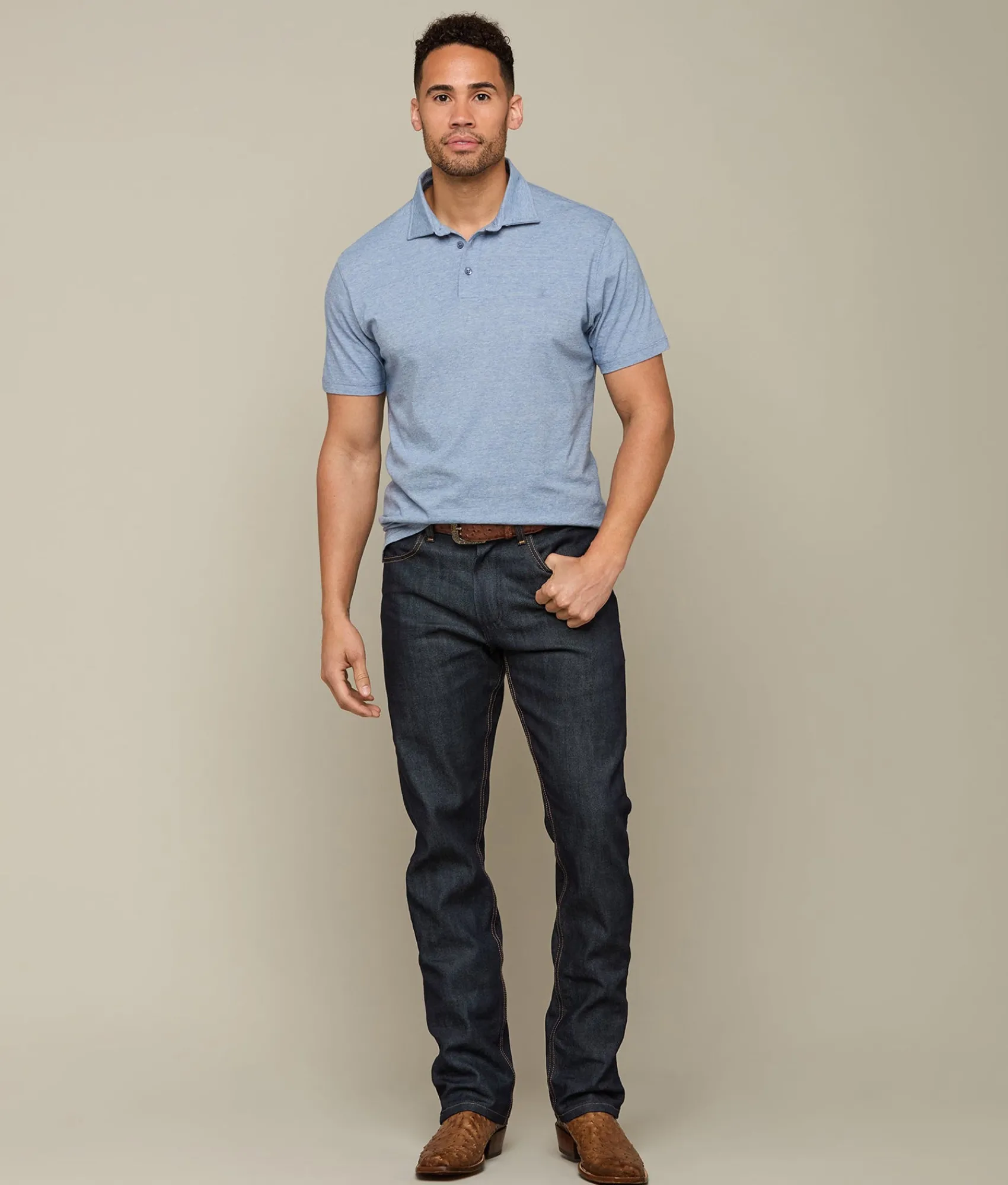 Lucchese Pima Cotton Polo* Tops