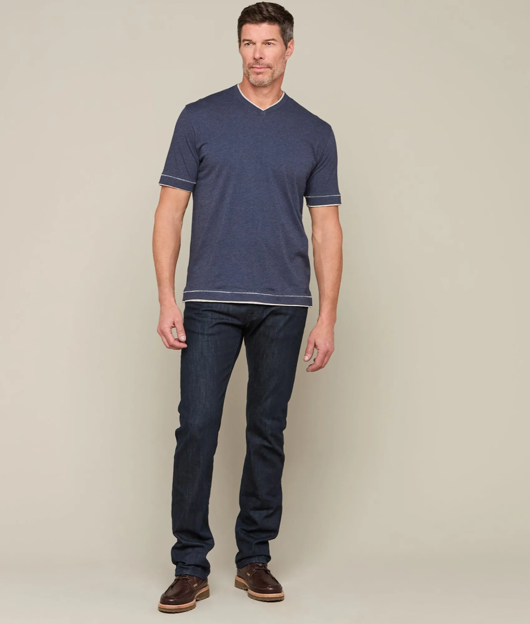 Lucchese Pima Cotton V-Neck* Tops