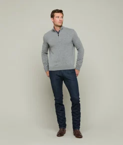 Lucchese Men's Cashmere Quarter Zip* Outerwear