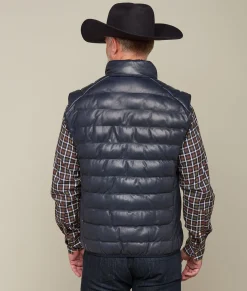 Lucchese Men's Leather Puffer Vest* Outerwear