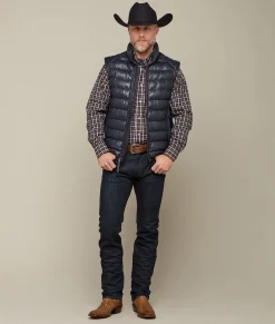Lucchese Men's Leather Puffer Vest* Outerwear
