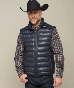 Lucchese Men's Leather Puffer Vest* Outerwear