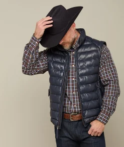 Lucchese Men's Leather Puffer Vest* Outerwear