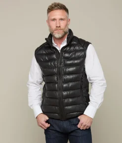 Lucchese Men's Leather Puffer Vest* Outerwear