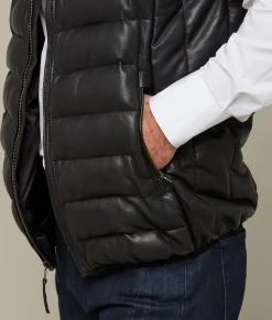 Lucchese Men's Leather Puffer Vest* Outerwear
