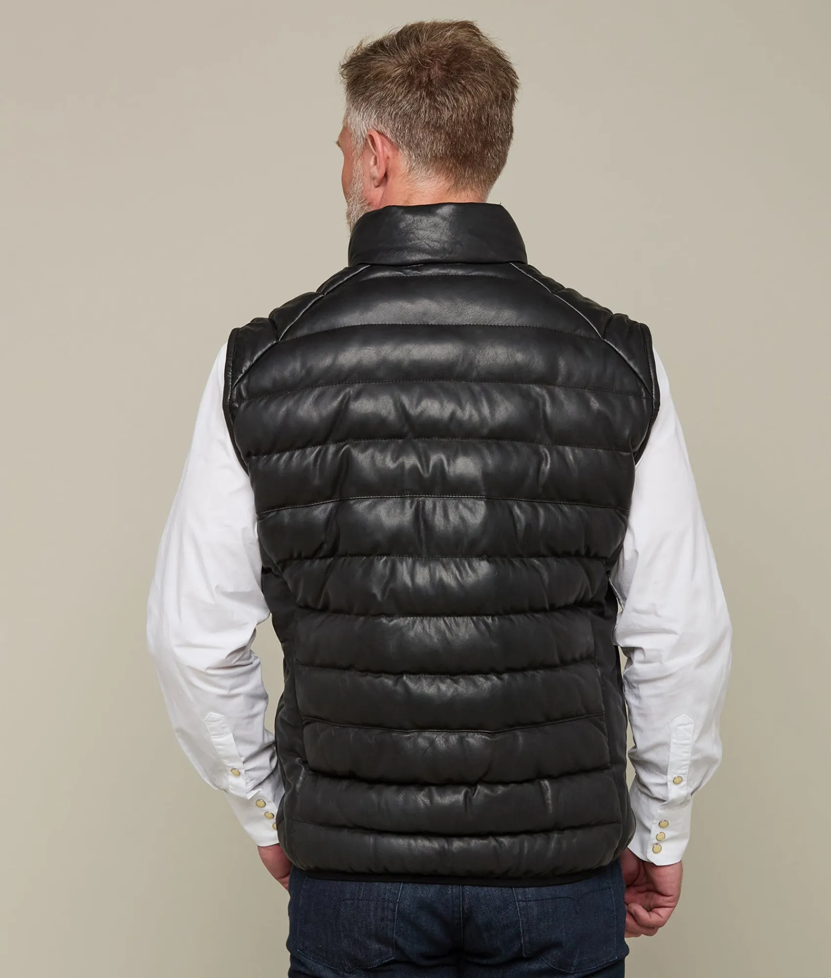 Lucchese Men's Leather Puffer Vest* Outerwear