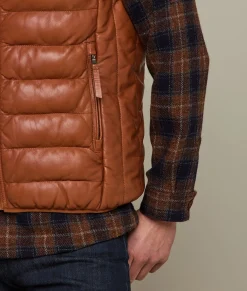 Lucchese Men's Leather Puffer Vest* Outerwear