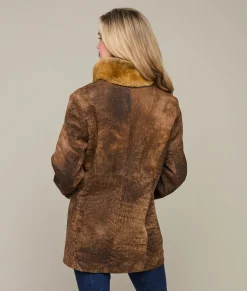 Lucchese Oxidized Leather Jacket*Women Furs|Outerwear