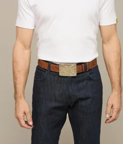 Lucchese Pecan Full Quill Ostrich Memento Belt* Belts & Belt Accessories