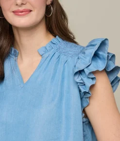 Lucchese Phoebe Ruffle Sleeve Top*Women Tops