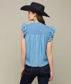 Lucchese Phoebe Ruffle Sleeve Top*Women Tops