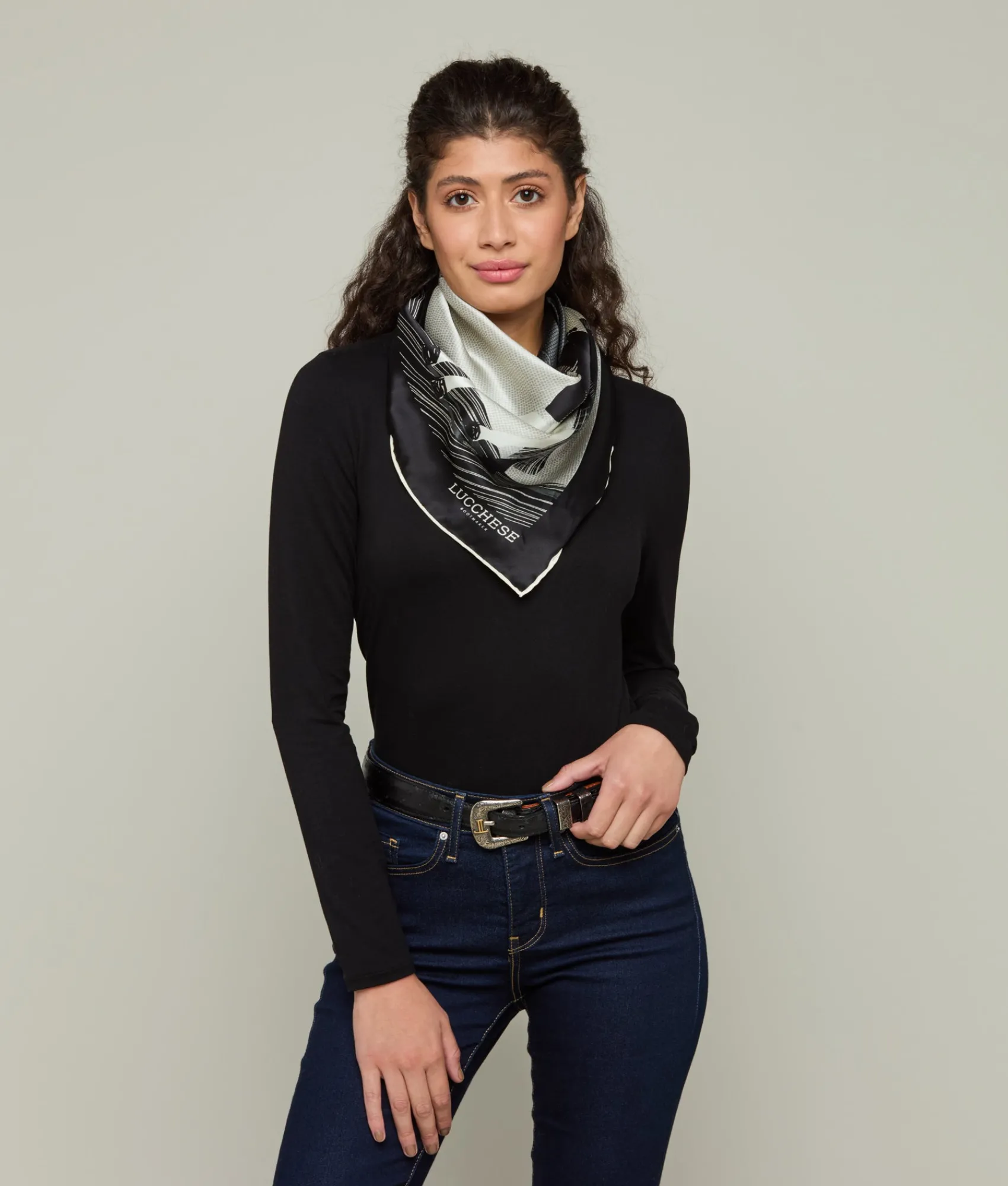 Lucchese Quarter Horse Silk Scarf*Women Scarves