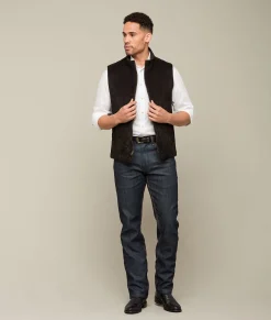 Lucchese Quilted Suede Vest* Outerwear