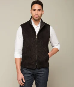 Lucchese Quilted Suede Vest* Outerwear