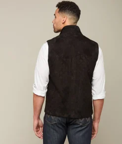 Lucchese Quilted Suede Vest* Outerwear