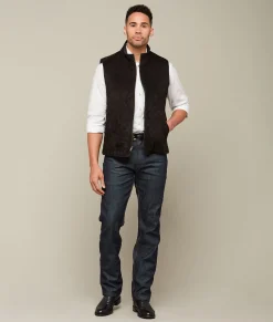 Lucchese Quilted Suede Vest* Outerwear