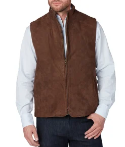 Lucchese Quilted Suede Vest* Outerwear