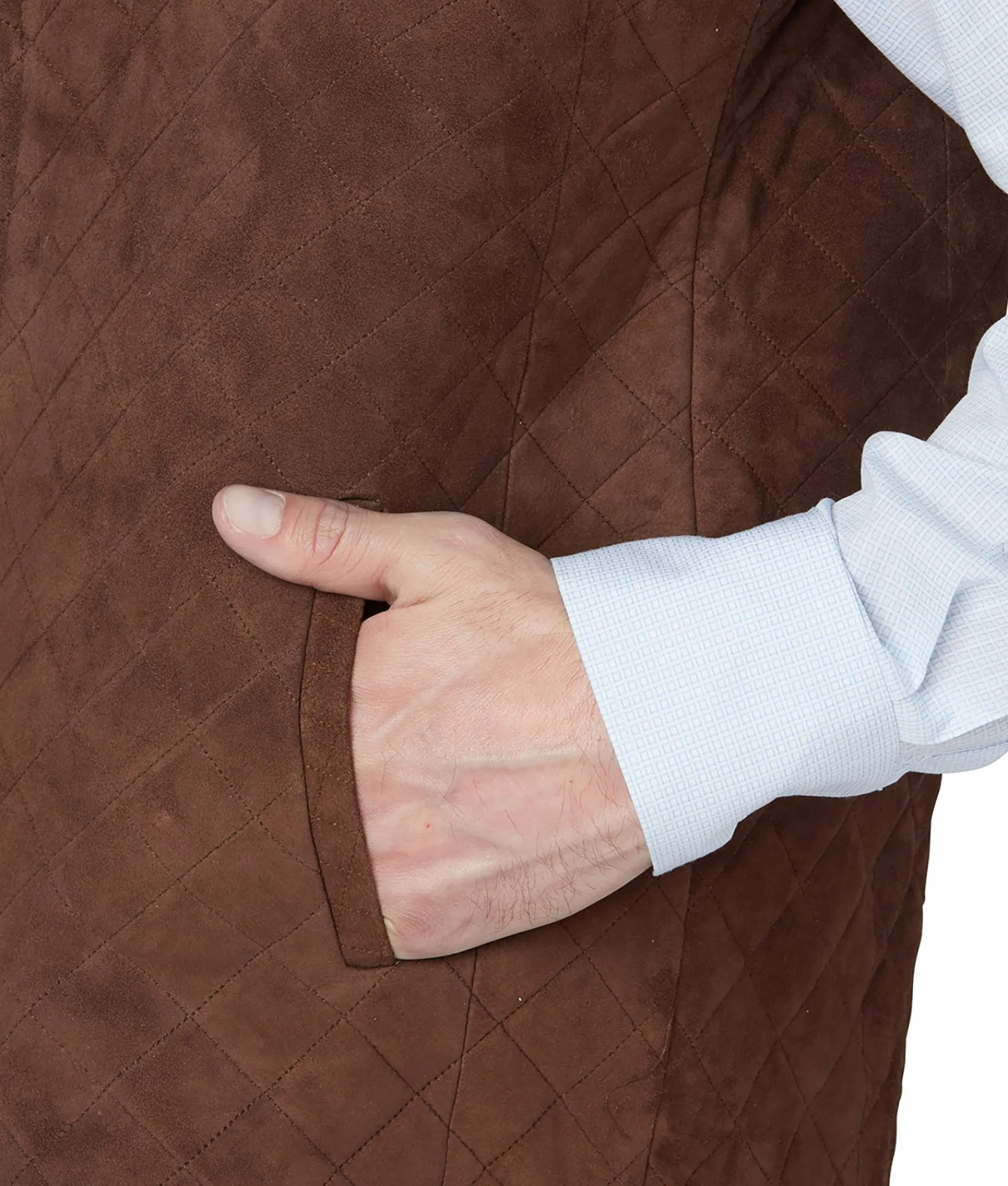 Lucchese Quilted Suede Vest* Outerwear