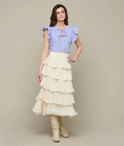 Lucchese Quinn Ruffle Sleeve Top*Women Tops
