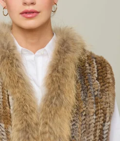 Lucchese Rabbit Fur Vest*Women Furs|Outerwear