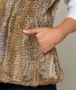 Lucchese Rabbit Fur Vest*Women Furs|Outerwear